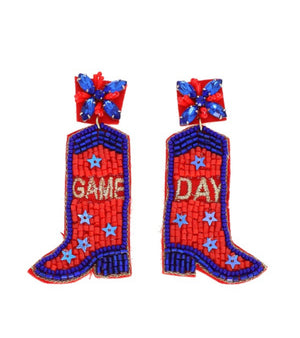Game Day Cowboy Boot Earrings