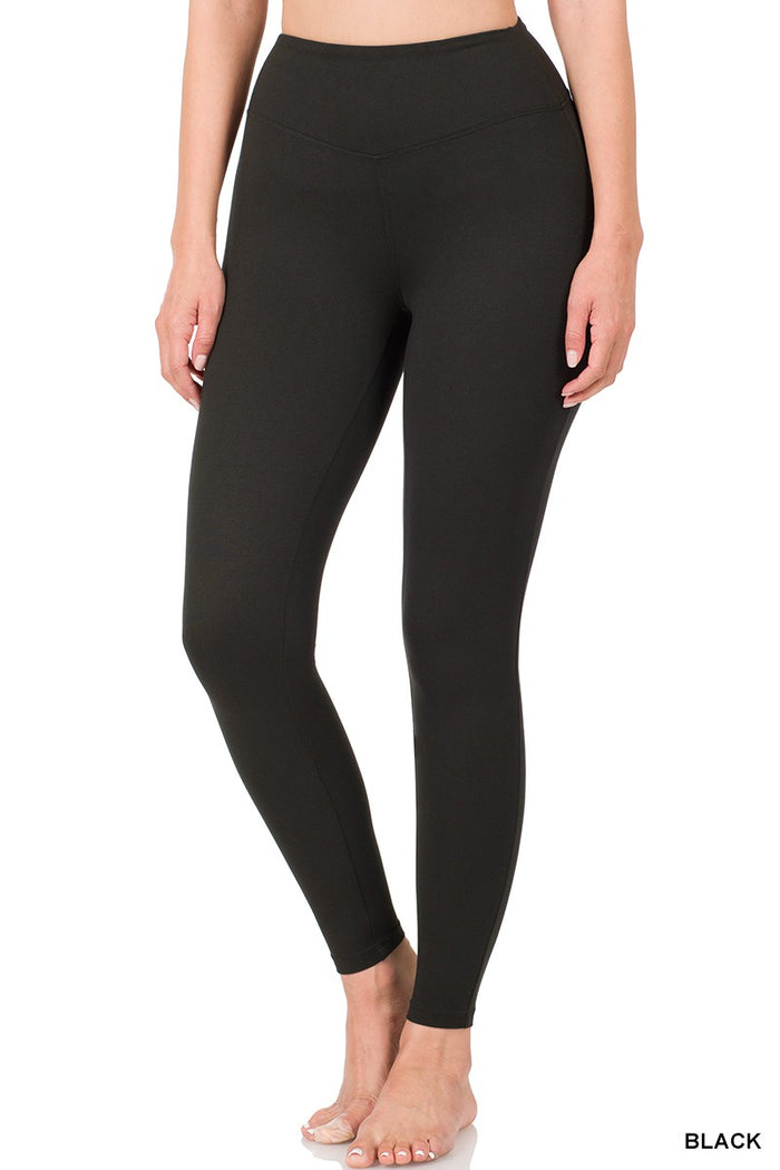 Premium MicroFiber Wide Waistband Leggings