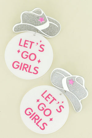 Glitter Lets Go Girls Earrings