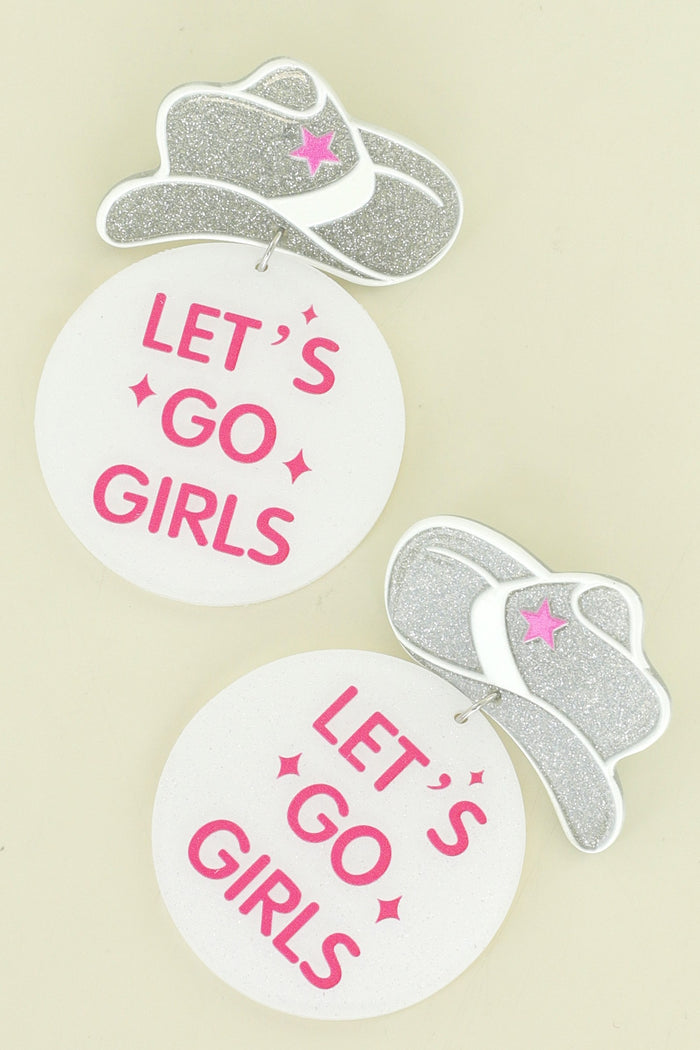 Glitter Lets Go Girls Earrings