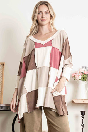 Patchwork Oversized Top