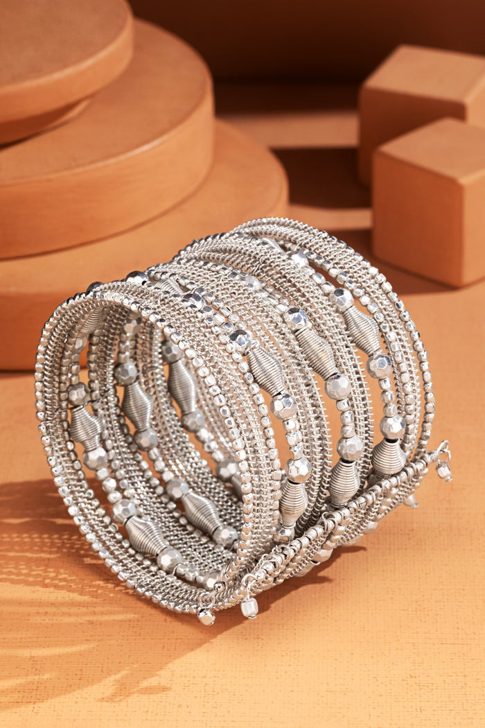 Multi-Layer Beaded Bangle Bracelet