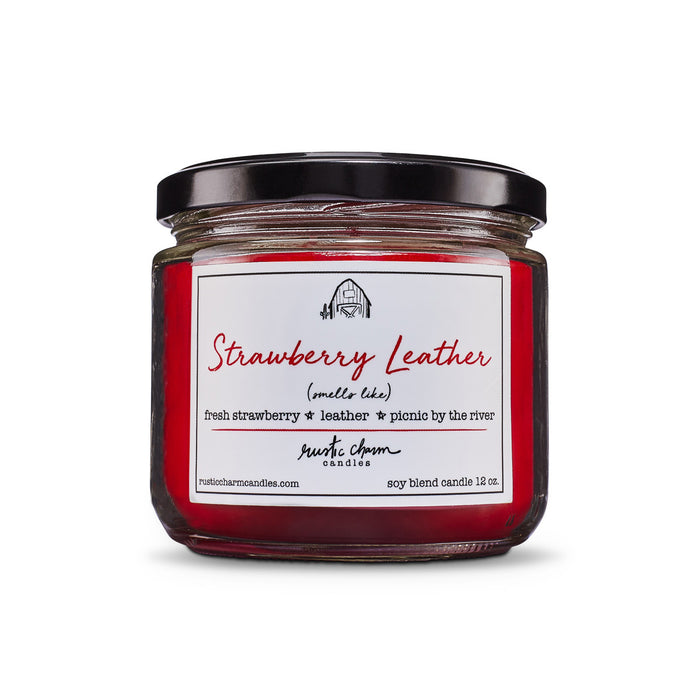 Strawberry Leather 12 oz. Candle
