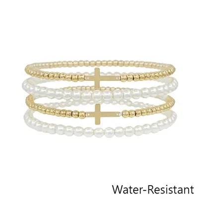 Hush Bauble Cross Bracelet Set (Water Resistant)