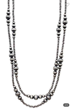 Multi Strand Navajo Pearl Long Necklace