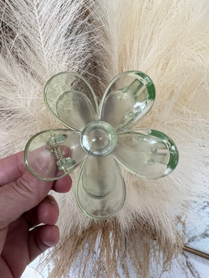 OVERSIZE MATTE FLOWER HAIR CLIPS