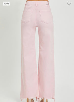 Pretty in Pink Wide Leg Denim Pants